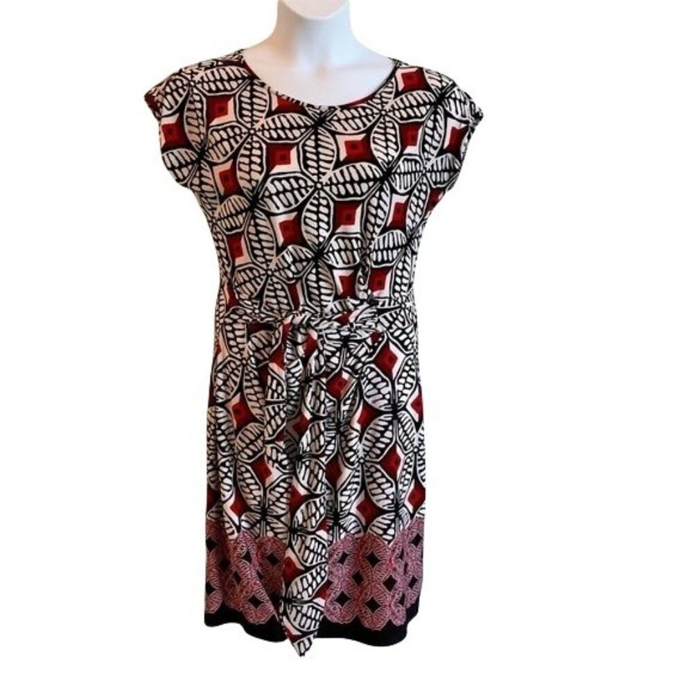 Voir Voir Short Sleeve Dress with Tie Womens Size 10